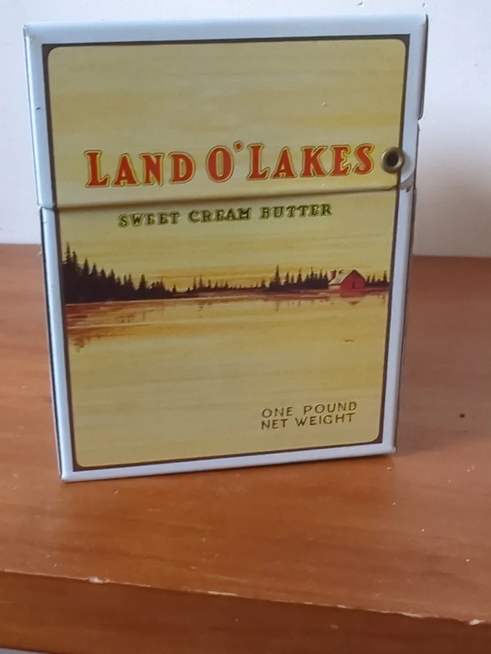 Vintage Land O'Lakes Sweet Cream Butter Tin Recipe Box With Recipes - Picture 3 of 9